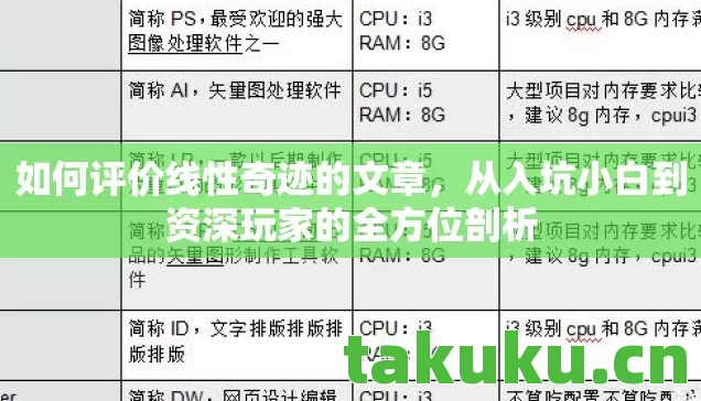 如何评价线性奇迹的文章，从入坑小白到资深玩家的全方位剖析
