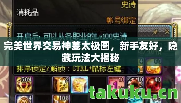 完美世界交易神墓太极图，新手友好，隐藏玩法大揭秘