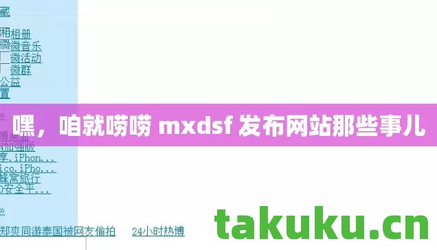 嘿，咱就唠唠 mxdsf 发布网站那些事儿