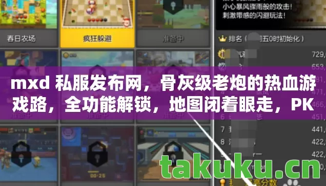 mxd 私服发布网，骨灰级老炮的热血游戏路，全功能解锁，地图闭着眼走，PK 乱杀！