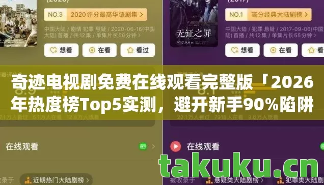奇迹电视剧免费在线观看完整版「2026年热度榜Top5实测，避开新手90%陷阱！」
