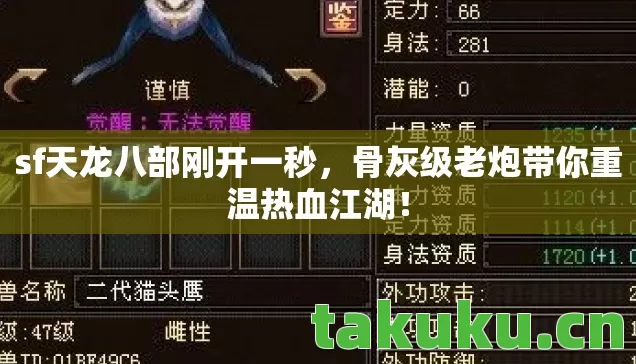 sf天龙八部刚开一秒,骨灰级老炮带你重温热血江湖! sf天龙八部刚开一秒,骨灰级老炮带你重温热血江湖!