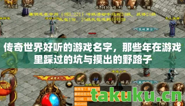 传奇世界好听的游戏名字，那些年在游戏里踩过的坑与摸出的野路子