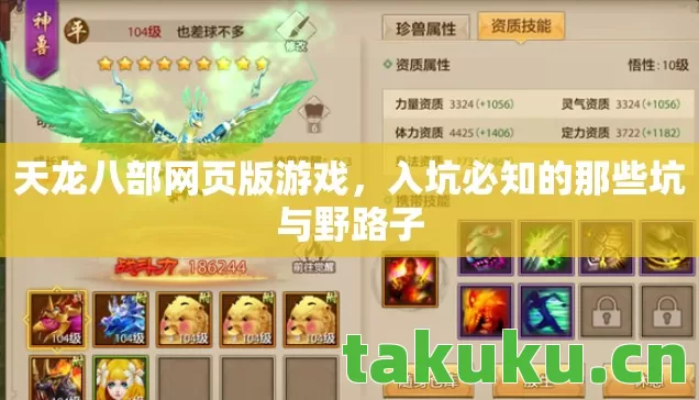 天龙八部网页版游戏，入坑必知的那些坑与野路子