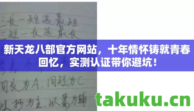 新天龙八部官方网站，十年情怀铸就青春回忆，实测认证带你避坑！