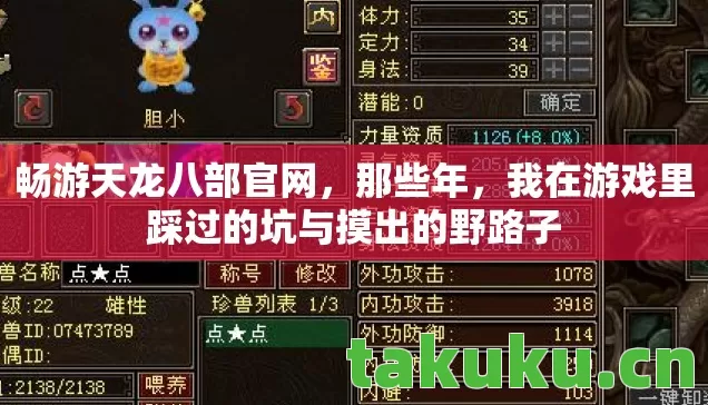 畅游天龙八部官网，那些年，我在游戏里踩过的坑与摸出的野路子