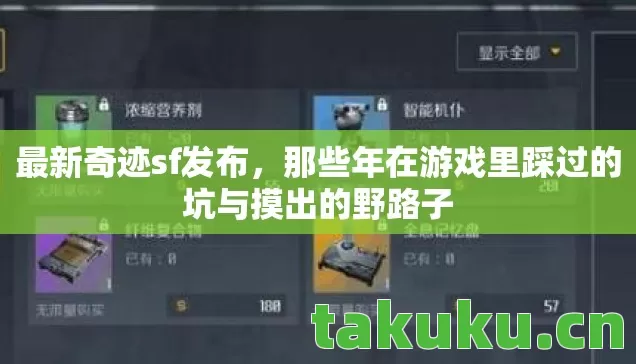 最新奇迹sf发布，那些年在游戏里踩过的坑与摸出的野路子
