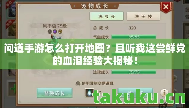 问道手游怎么打开地图？且听我这尝鲜党的血泪经验大揭秘！
