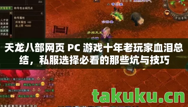 天龙八部网页 PC 游戏十年老玩家血泪总结,私服选择必看的那些坑与技巧 天龙八部网页 PC 游戏十年老玩家血泪总结,私服选择必看的那些坑与技巧