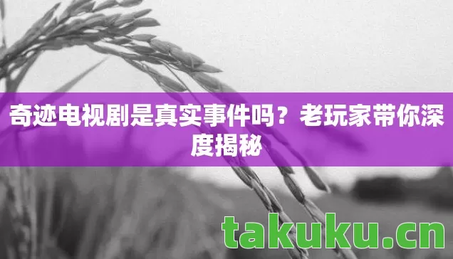 奇迹电视剧是真实事件吗图片