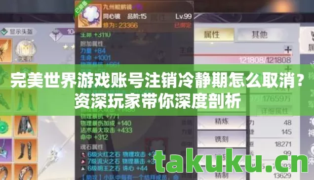 完美世界游戏账号注销冷静期怎么取消图片