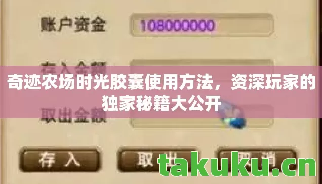 奇迹农场时光胶囊使用方法图片