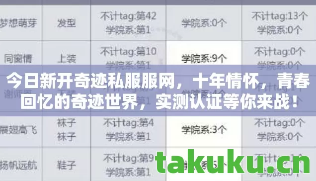 今日新开奇迹私服服网图片