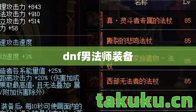 dnf男法师装备 dnf男法师装备