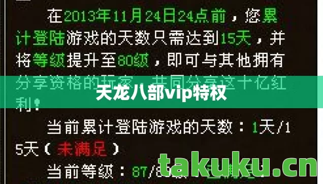 天龙八部vip特权图片