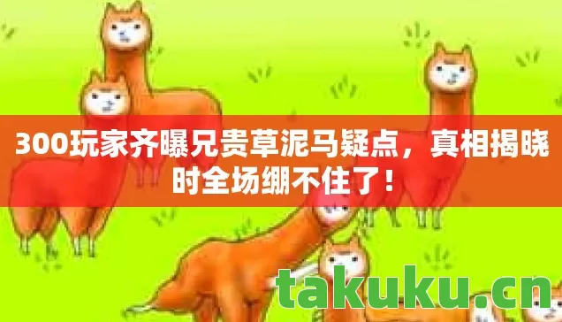 300玩家齐曝兄贵草泥马疑点图片