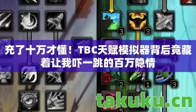 TBC天赋模拟器背后竟藏着让我吓一跳的百万隐情图片