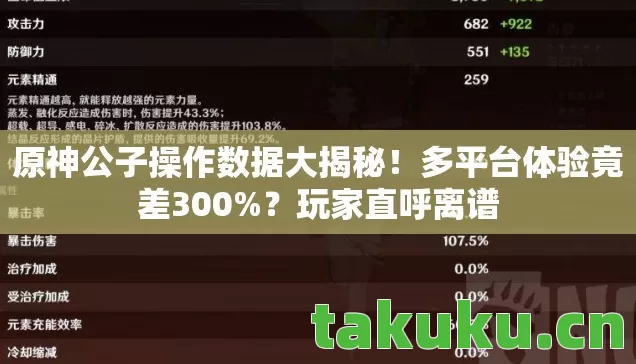 原神公子操作数据大揭秘图片