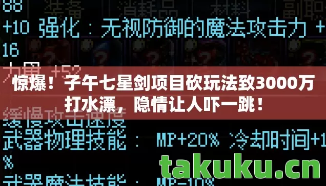 子午七星剑项目砍玩法致3000万打水漂图片