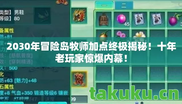 2030年冒险岛牧师加点终极揭秘图片