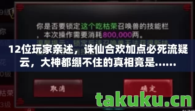 诛仙合欢加点必死流疑云图片