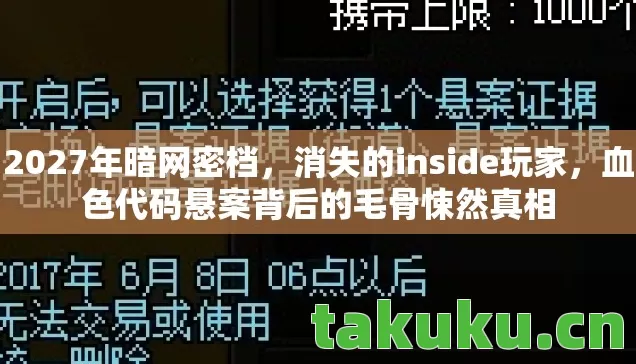 2027年暗网密档，消失的inside玩家，血色代码悬案背后的毛骨悚然真相