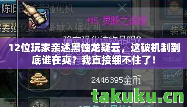12位玩家亲述黑蚀龙疑云,这破机制到底谁在爽?我直接绷不住了! 12位玩家亲述黑蚀龙疑云,这破机制到底谁在爽?我直接绷不住了!