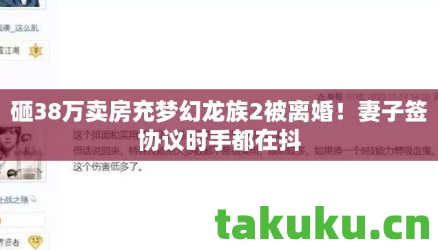 砸38万卖房充梦幻龙族2被离婚图片