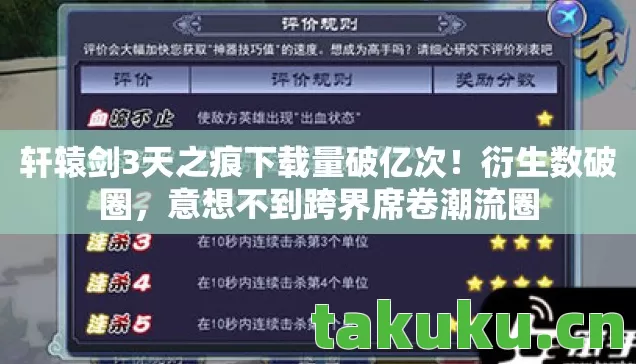 轩辕剑3天之痕下载量破亿次!衍生数破圈,意想不到跨界席卷潮流圈 轩辕剑3天之痕下载量破亿次!衍生数破圈,意想不到跨界席卷潮流圈