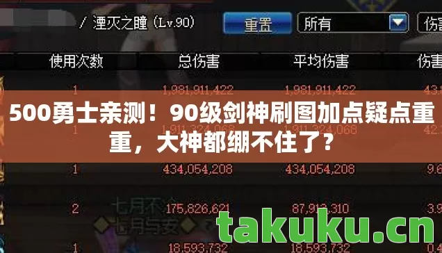 90级剑神刷图加点疑点重重图片