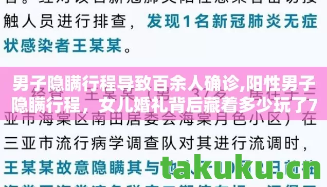 男子隐瞒行程导致百余人确诊,阳性男子隐瞒行程,女儿婚礼背后藏着多少玩了7年才懂的隐痛? 男子隐瞒行程导致百余人确诊,阳性男子隐瞒行程,女儿婚礼背后藏着多少玩了7年才懂的隐痛?