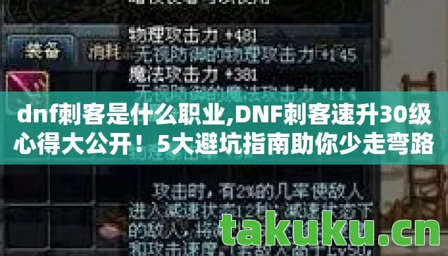dnf刺客是什么职业,DNF刺客速升30级心得大公开!5大避坑指南助你少走弯路 dnf刺客是什么职业,DNF刺客速升30级心得大公开!5大避坑指南助你少走弯路