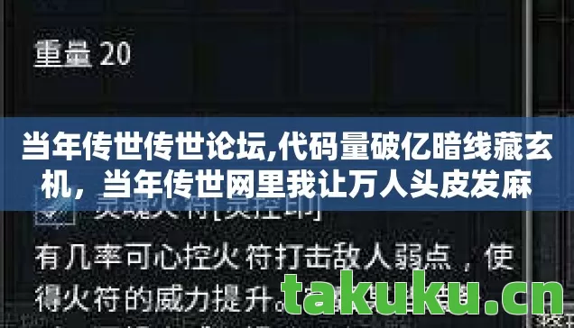 当年传世网里我让万人头皮发麻图片