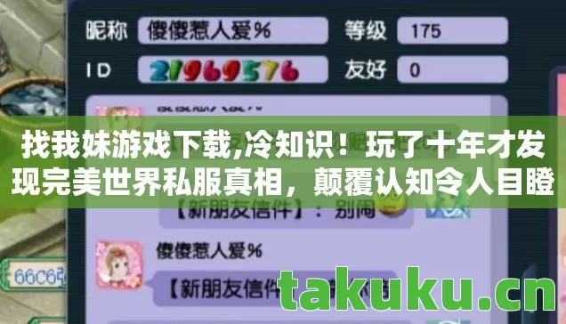 玩了十年才发现完美世界私服真相图片