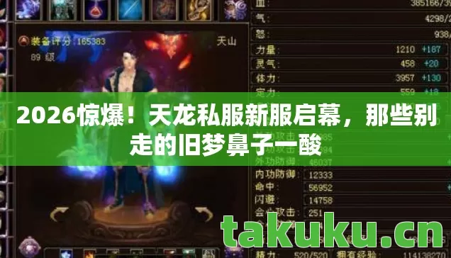 2026惊爆！天龙私服新服启幕，那些别走的旧梦鼻子一酸