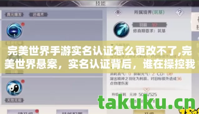 完美世界手游实名认证怎么更改不了图片