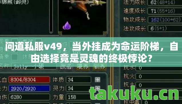 问道私服v49,当外挂成为命运阶梯,自由选择竟是灵魂的终极悖论? 问道私服v49,当外挂成为命运阶梯,自由选择竟是灵魂的终极悖论?