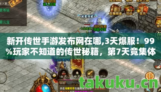 新开传世手游发布网在哪,3天爆服！99%玩家不知道的传世秘籍，第7天竟集体退游？