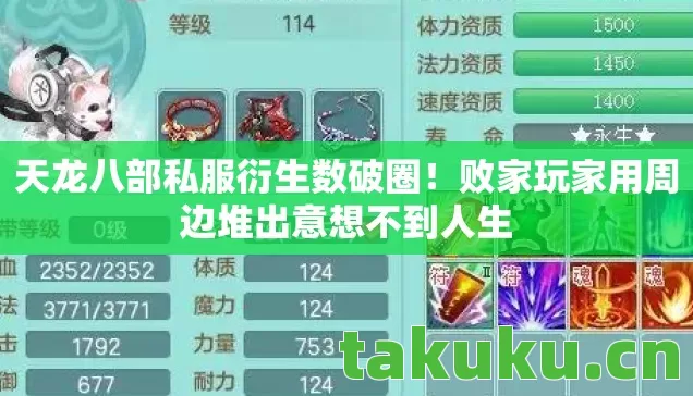 天龙八部私服衍生数破圈！败家玩家用周边堆出意想不到人生