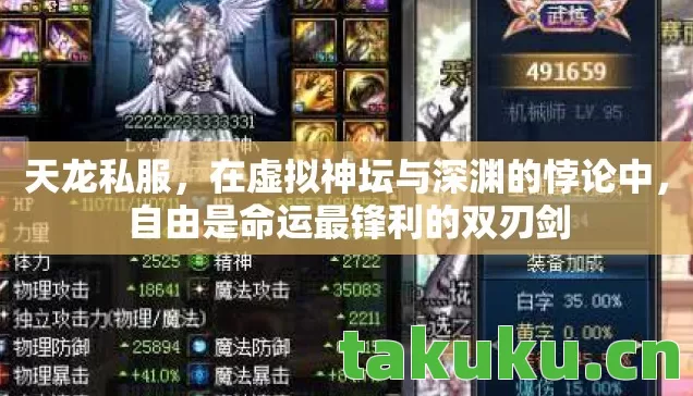 天龙私服,在虚拟神坛与深渊的悖论中,自由是命运最锋利的双刃剑 天龙私服,在虚拟神坛与深渊的悖论中,自由是命运最锋利的双刃剑